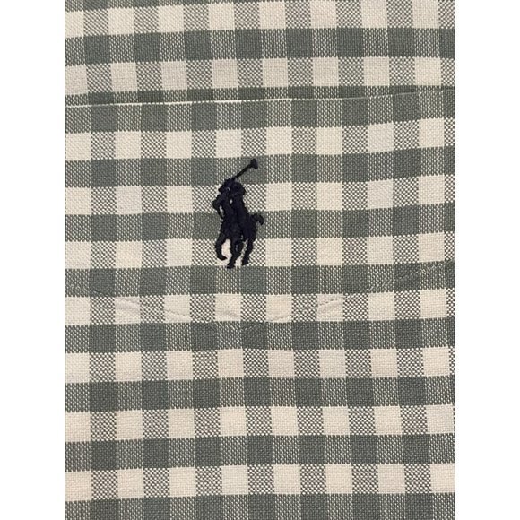 Ralph Lauren Green‎ And White Gingham Check Large Big Shirt Button Down Shirt - Picture 7 of 7